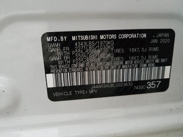 Photo 9 VIN: JA4AR3AU8LU023630 - MITSUBISHI OUTLANDER 