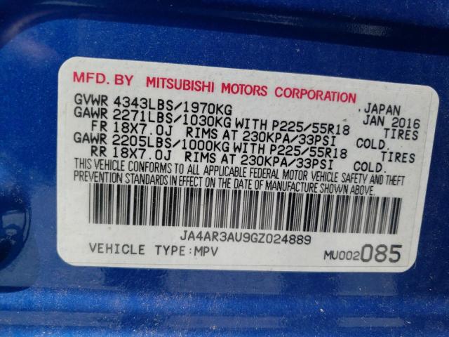 Photo 12 VIN: JA4AR3AU9GZ024889 - MITSUBISHI OUTLANDER 