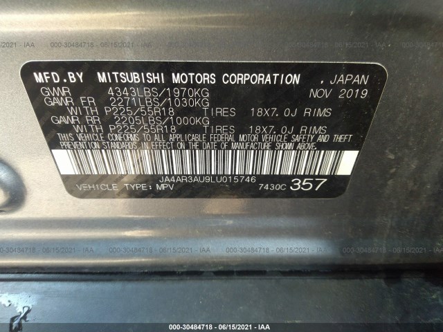 Photo 8 VIN: JA4AR3AU9LU015746 - MITSUBISHI OUTLANDER SPORT 