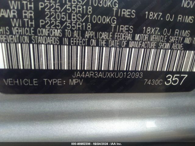 Photo 8 VIN: JA4AR3AUXKU012093 - MITSUBISHI OUTLANDER SPORT 