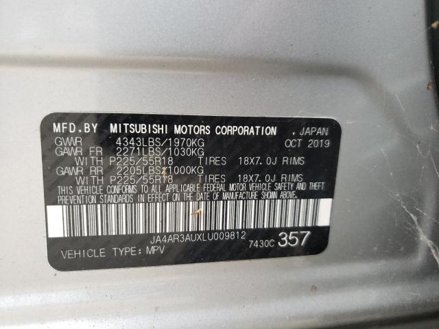 Photo 9 VIN: JA4AR3AUXLU009812 - MITSUBISHI OUTLANDER 