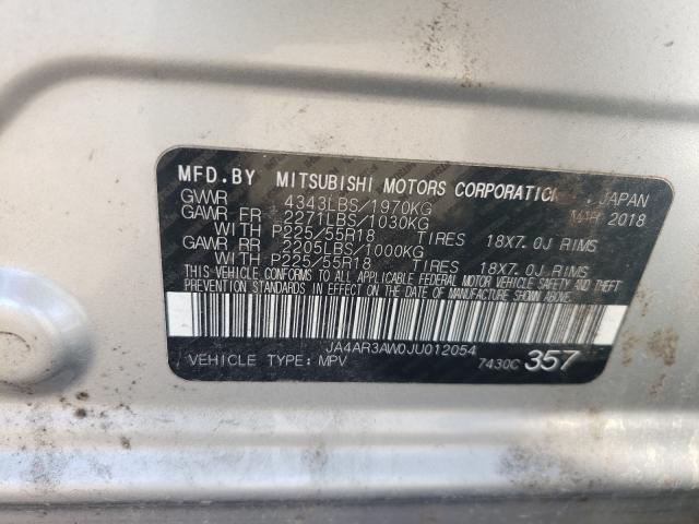 Photo 9 VIN: JA4AR3AW0JU012054 - MITSUBISHI OUTLANDER 