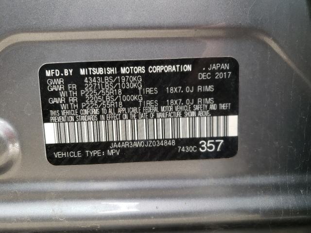 Photo 9 VIN: JA4AR3AW0JZ034848 - MITSUBISHI OUTLANDER 