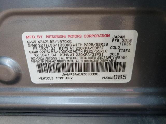 Photo 12 VIN: JA4AR3AW1GZ030008 - MITSUBISHI OUTLANDER 