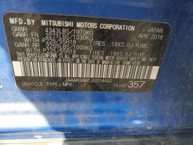 Photo 12 VIN: JA4AR3AW1JU014492 - MITSUBISHI OUTLANDER 