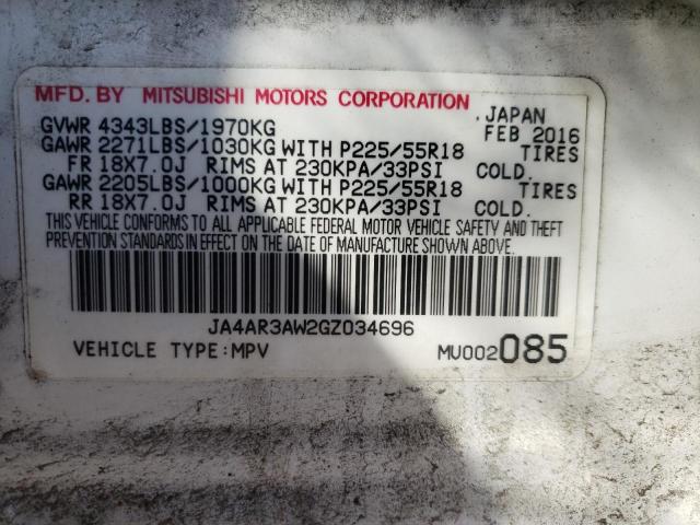 Photo 9 VIN: JA4AR3AW2GZ034696 - MITSUBISHI OUTLANDER 