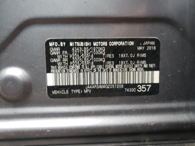 Photo 12 VIN: JA4AR3AW4GZ051208 - MITSUBISHI OUTLANDER 