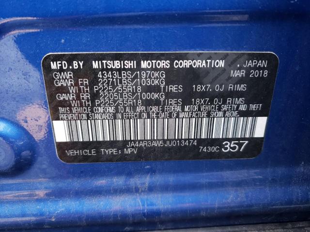 Photo 12 VIN: JA4AR3AW5JU013474 - MITSUBISHI OUTLANDER 