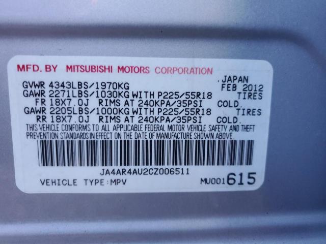 Photo 12 VIN: JA4AR4AU2CZ006511 - MITSUBISHI OUTLANDER 