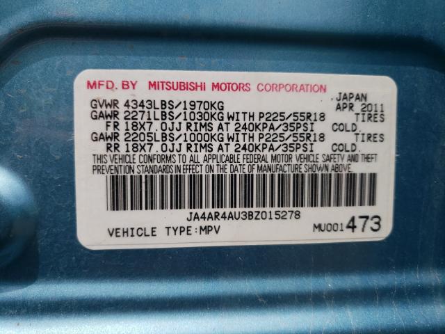 Photo 9 VIN: JA4AR4AU3BZ015278 - MITSUBISHI OUTLANDER SPORT 