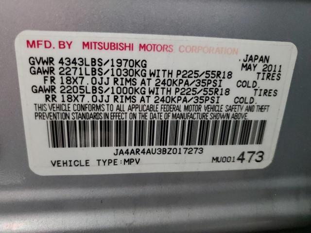 Photo 12 VIN: JA4AR4AU3BZ017273 - MITSUBISHI OUTLANDER 