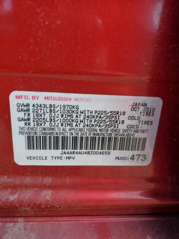 Photo 11 VIN: JA4AR4AU4BZ004659 - MITSUBISHI OUTLANDER 