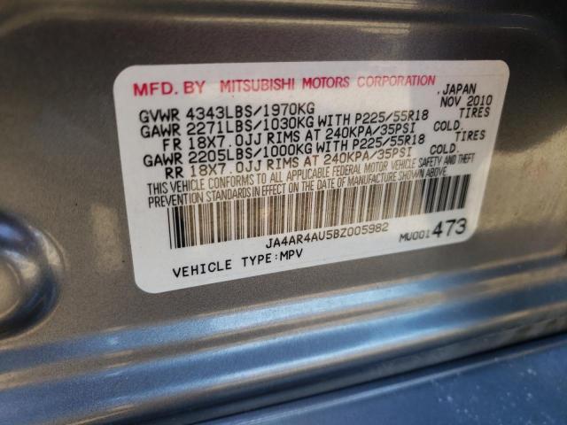 Photo 9 VIN: JA4AR4AU5BZ005982 - MITSUBISHI OUTLANDER 