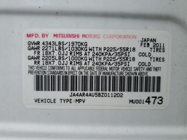 Photo 12 VIN: JA4AR4AU5BZ011202 - MITSUBISHI OUTLANDER 