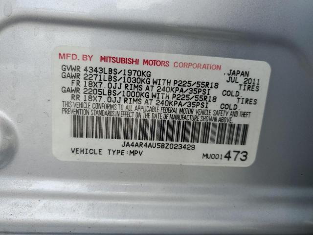 Photo 12 VIN: JA4AR4AU5BZ023429 - MITSUBISHI OUTLANDER 