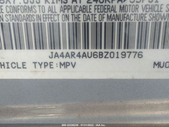 Photo 8 VIN: JA4AR4AU6BZ019776 - MITSUBISHI OUTLANDER SPORT 