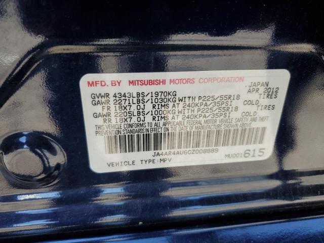 Photo 11 VIN: JA4AR4AU6CZ008889 - MITSUBISHI OUTLANDER 