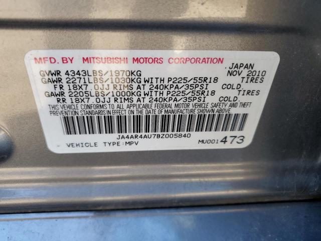 Photo 11 VIN: JA4AR4AU7BZ005840 - MITSUBISHI OUTLANDER 