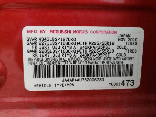 Photo 12 VIN: JA4AR4AU7BZ006230 - MITSUBISHI OUTLANDER 