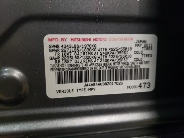 Photo 9 VIN: JA4AR4AU8BZ017026 - MITSUBISHI OUTLANDER 