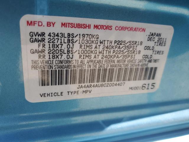 Photo 11 VIN: JA4AR4AU8CZ004407 - MITSUBISHI OUTLANDER 