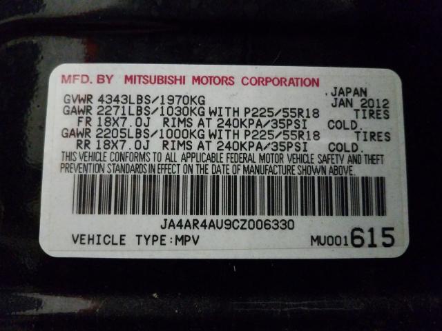 Photo 9 VIN: JA4AR4AU9CZ006330 - MITSUBISHI OUTLANDER 