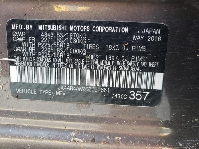 Photo 9 VIN: JA4AR4AW2GZ051861 - MITSUBISHI OUTLANDER 