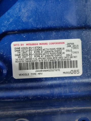 Photo 12 VIN: JA4AR4AW4GZ027870 - MITSUBISHI OUTLANDER 