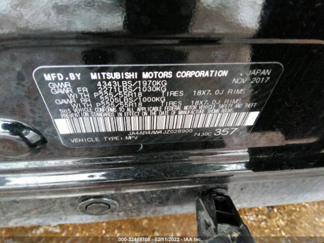 Photo 8 VIN: JA4AR4AW4JZ028900 - MITSUBISHI OUTLANDER SPORT 