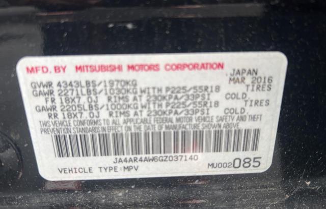 Photo 9 VIN: JA4AR4AW6GZ037140 - MITSUBISHI OUTLANDER 