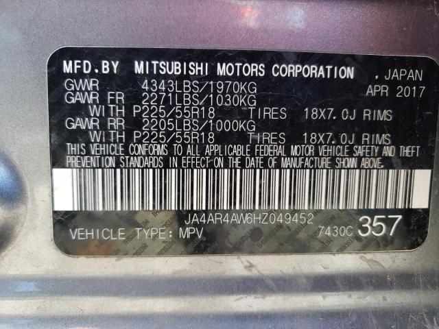 Photo 12 VIN: JA4AR4AW6HZ049452 - MITSUBISHI OUTLANDER 