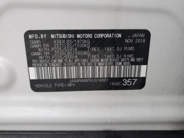 Photo 12 VIN: JA4AR4AW7KU014861 - MITSUBISHI OUTLANDER 