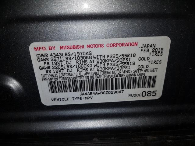 Photo 9 VIN: JA4AR4AW8GZ029847 - MITSUBISHI OUTLANDER 