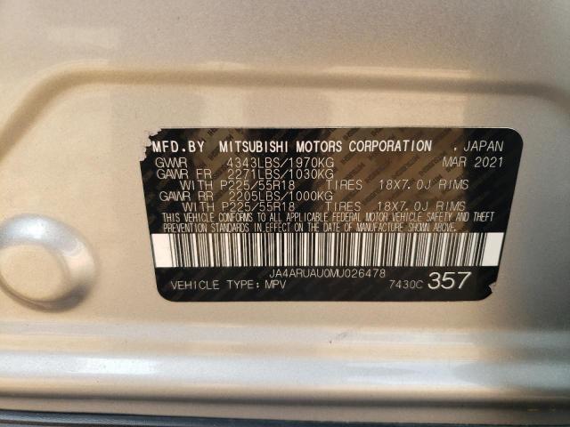 Photo 11 VIN: JA4ARUAU0MU026478 - MITSUBISHI OUTLANDER 