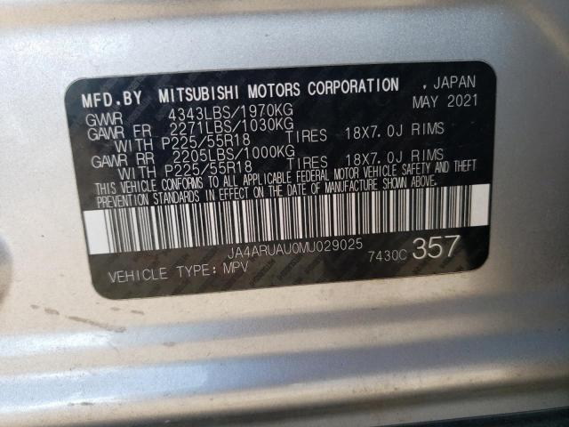 Photo 12 VIN: JA4ARUAU0MU029025 - MITSUBISHI OUTLANDER 