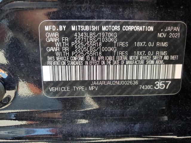 Photo 12 VIN: JA4ARUAU2NU002636 - MITSUBISHI OUTLANDER 