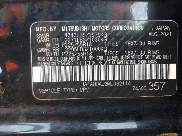 Photo 12 VIN: JA4ARUAU3MU032114 - MITSUBISHI OUTLANDER 