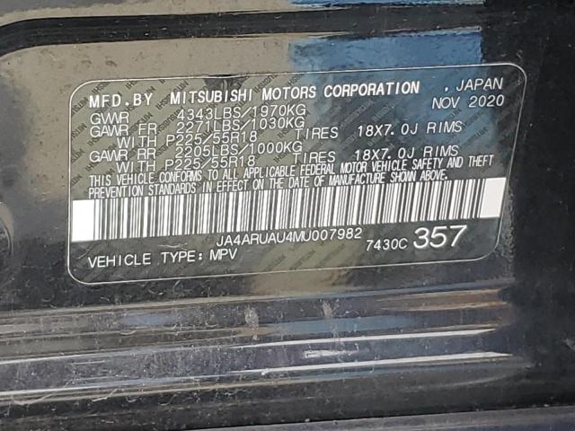 Photo 12 VIN: JA4ARUAU4MU007982 - MITSUBISHI OUTLANDER 