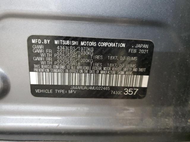 Photo 11 VIN: JA4ARUAU4MU022465 - MITSUBISHI OUTLANDER 