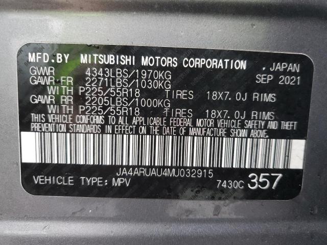 Photo 11 VIN: JA4ARUAU4MU032915 - MITSUBISHI OUTLANDER 