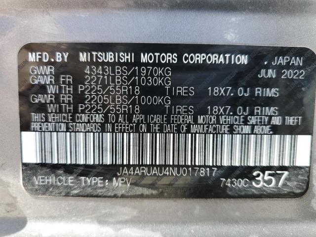 Photo 13 VIN: JA4ARUAU4NU017817 - MITSUBISHI OUTLANDER 