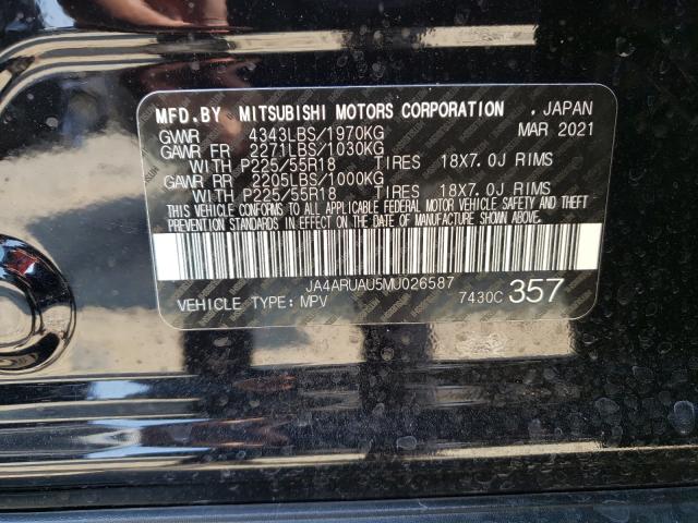 Photo 9 VIN: JA4ARUAU5MU026587 - MITSUBISHI OUTLANDER 