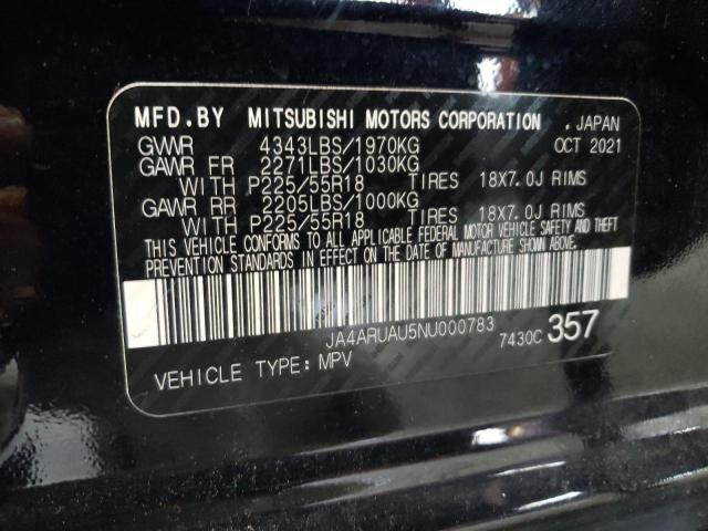 Photo 12 VIN: JA4ARUAU5NU000783 - MITSUBISHI OUTLANDER 