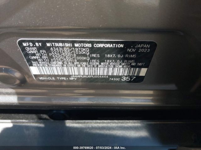 Photo 8 VIN: JA4ARUAU6RU004444 - MITSUBISHI OUTLANDER SPORT 