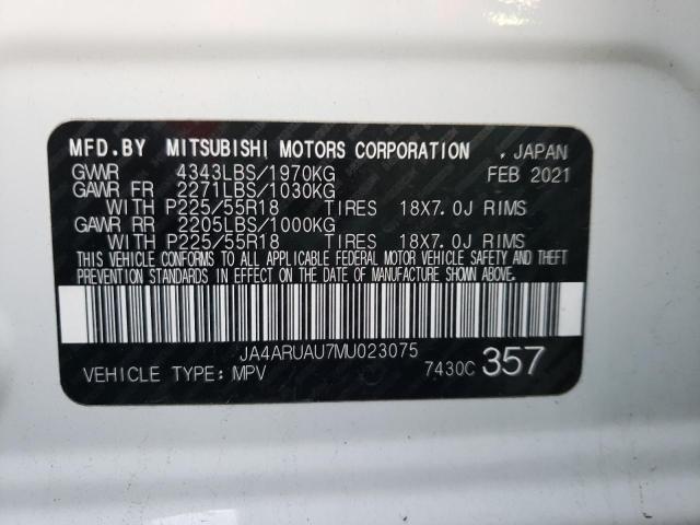 Photo 11 VIN: JA4ARUAU7MU023075 - MITSUBISHI OUTLANDER 