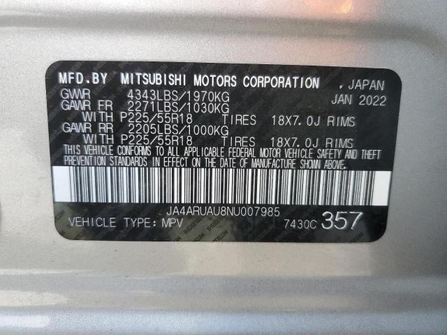 Photo 13 VIN: JA4ARUAU8NU007985 - MITSUBISHI OUTLANDER 