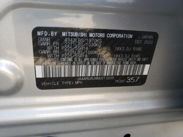 Photo 9 VIN: JA4ARUAUXMU013205 - MITSUBISHI OUTLANDER 