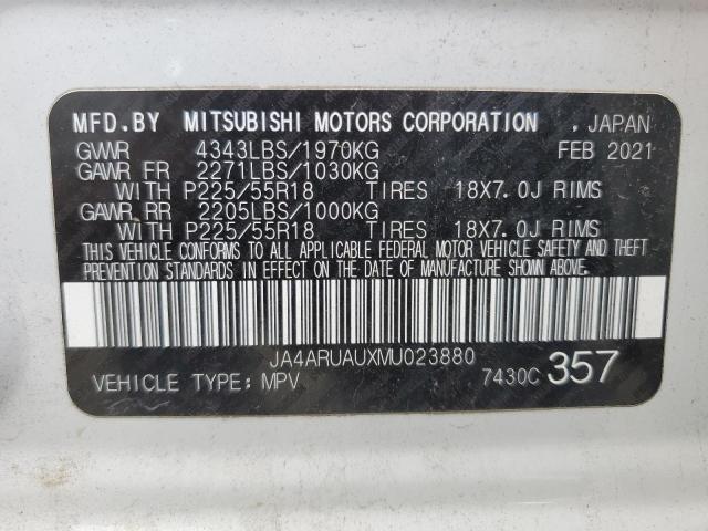 Photo 12 VIN: JA4ARUAUXMU023880 - MITSUBISHI OUTLANDER 