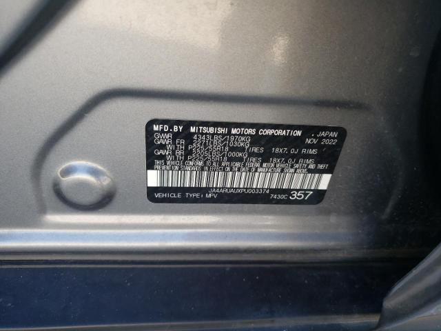 Photo 12 VIN: JA4ARUAUXPU003374 - MITSUBISHI OUTLANDER 