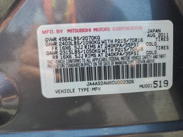 Photo 12 VIN: JA4AS2AWXCU002326 - MITSUBISHI OUTLANDER 